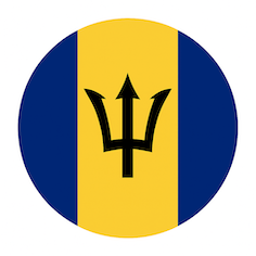Barbados Circle Flag